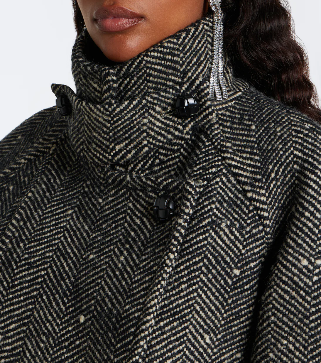 Isabel Marant，Elvane 人字紋羊毛短大衣