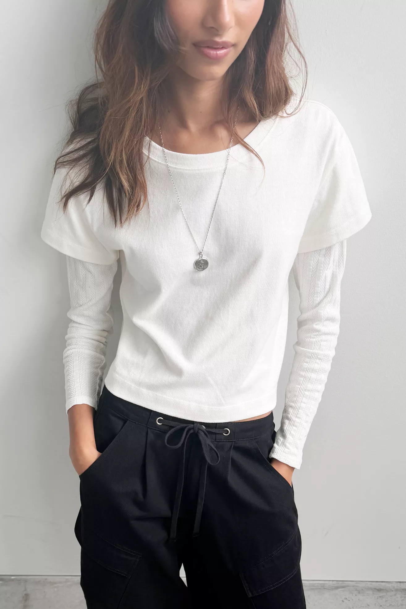 Anthropologie，Pilcro Twofer 長袖 T 卹